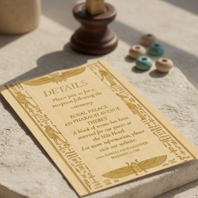 Details-Karte für alte ägyptische Hochzeiten Einladung (Von Creator hochgeladen)