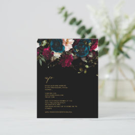 Details-Karte für PixDezines Moody Botanische Blum Einladung