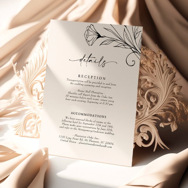 Details Karte Minimalistisch Elegante Skriptinform (Von Creator hochgeladen)