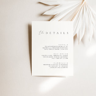 Détails minimaliste du Mariage ivoire Carte de boî