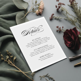Détails minimaux du Mariage Carte de boîtier éléga