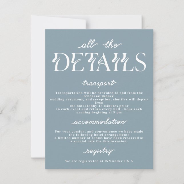 Détails minimaux du Mariage Invitation (Devant)