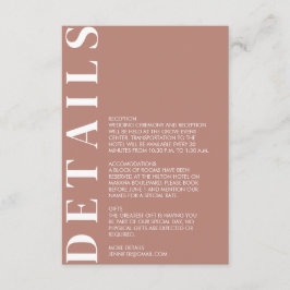 Détails minimaux du Mariage Invitation