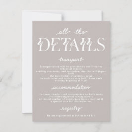 Détails minimaux du Mariage Invitation