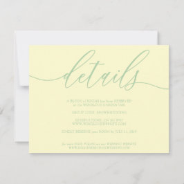 Details Signature Simple Pistachio & Cream RSVP Karte