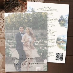 Details und Foto von einer Hochzeit am Landsee Einladung