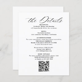 Details und QR-Code für Hochzeitskarten