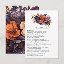 Details zu Burnt Orange, Dunklen Lila und Schwarze