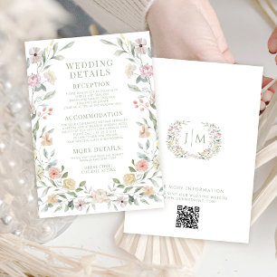 Details zu den Hochzeiten im klassischen Chic Past Begleitkarte