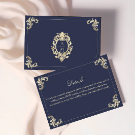 Details zu den Hochzeiten in Gold Begleitkarte