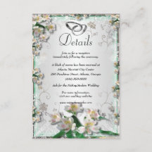 Details zu den Hochzeiten in weißer Blüte