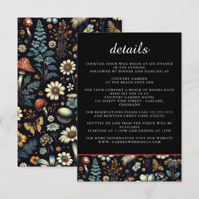 Details zu den Kerngärten Begleitkarte (Vorne/Hinten)