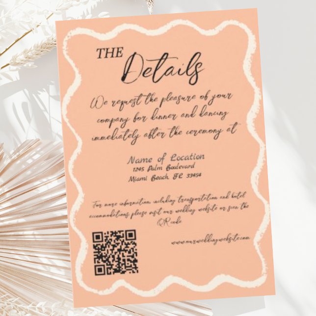 Details zu handgeschriebenen Hochzeiten im Retro W Begleitkarte (Von Creator hochgeladen)