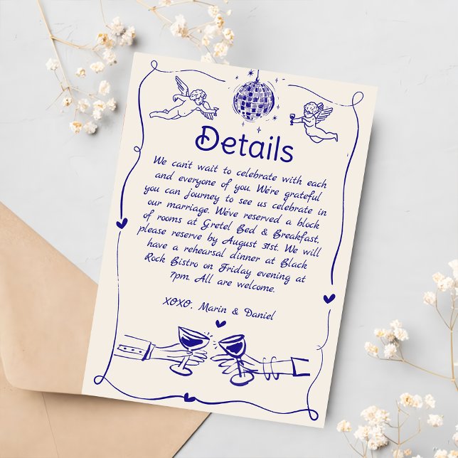 Details zu handgeschriebenen Hochzeiten RSVP Karte (Von Creator hochgeladen)