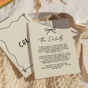 Details zu handgeschriebenen Whimsical Wedding Begleitkarte