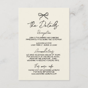 Details zu handgeschriebenen Whimsical Wedding Begleitkarte