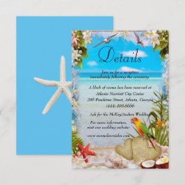 Details zu Hochzeiten im tropischen Strand Begleitkarte
