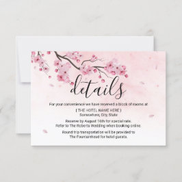 Details zu Hochzeiten in Aquarellfarben Rosa Einladung