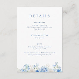 Details zu Hochzeiten in Blauer Flora Begleitkarte
