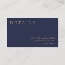 Details zu Hochzeiten in Navy & Gold Begleitkarte