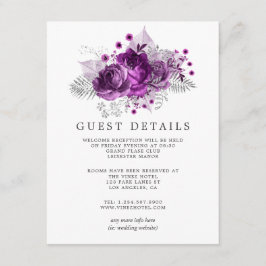 Details zu Hochzeiten in Pflaumen und Marinefasser Begleitkarte