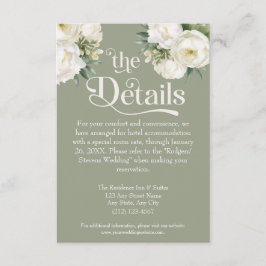 Details zu Hochzeiten von Grün und Weiß Begleitkarte