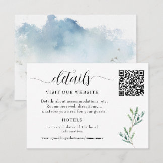 Details zu Misty Morning Meadow Wedding RSVP Karte
