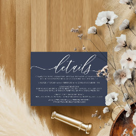 Details zu modernen Hochzeitsunterkünften der Mari RSVP Karte