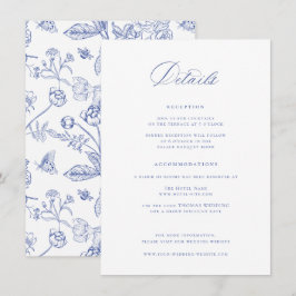 Details zu Regency Blue Wedding Begleitkarte