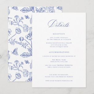 Details zu Regency Blue Wedding Begleitkarte