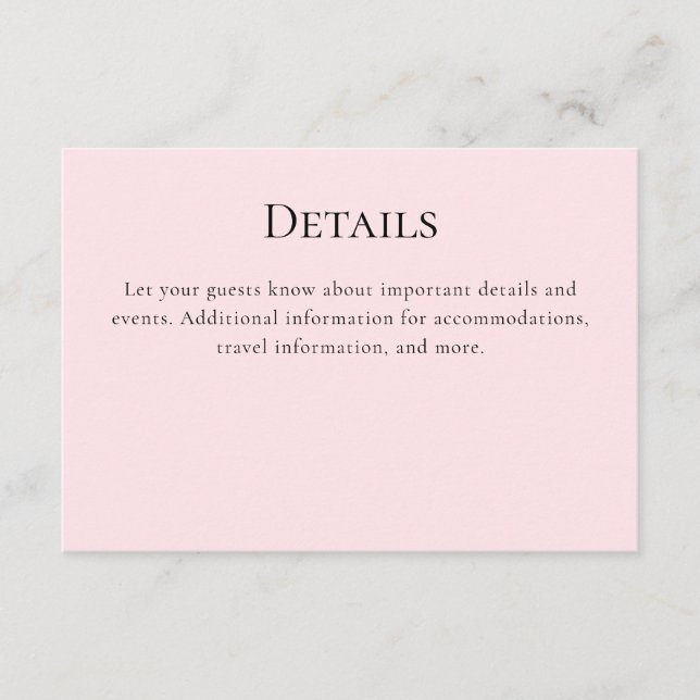 Details zu Rosa Flamingo Begleitkarte (Vorderseite)