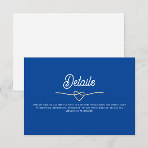 Details zu Royal Blue Wedding Begleitkarte