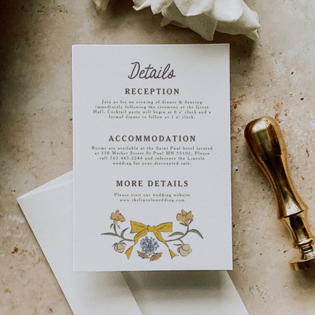Details zu rustikalen gelben Bögen und Blüten bei  Begleitkarte (Von Creator hochgeladen)