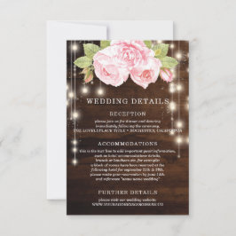 Details zu rustikalen Hochzeitsszenarien aus Holz Einladung