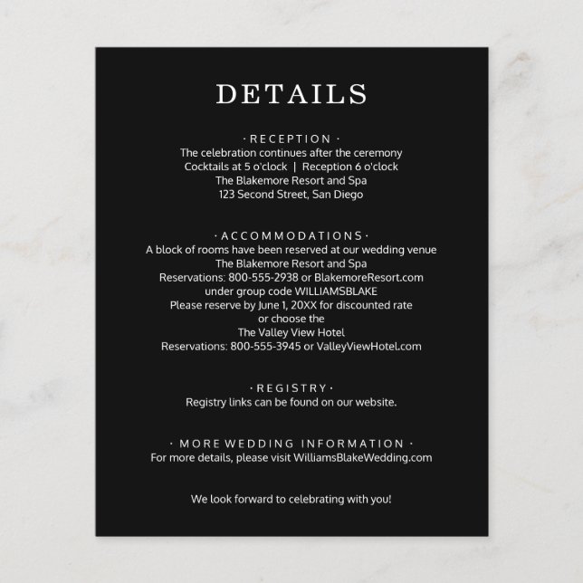 Details zu Schwarz-Weiß-Hochzeiten Flyer (Vorne)