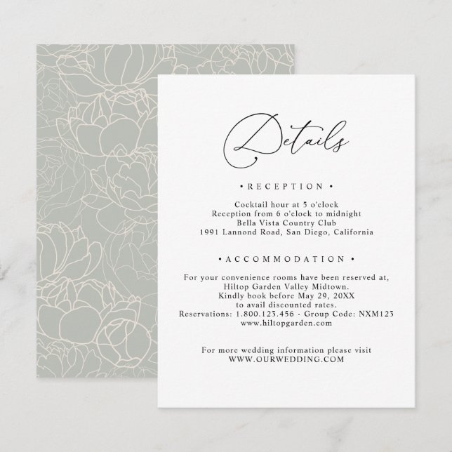 Details zu Schwarz-Weiß-Skripten Begleitkarte (Vorne/Hinten)