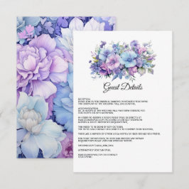 Details zu Silver, Icy Blue und Lilac Wedding Begleitkarte