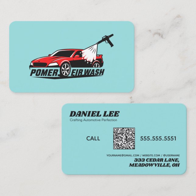 🚨 Details zum Auto für benutzerdefinierte Logos Visitenkarte (Vorne/Hinten)