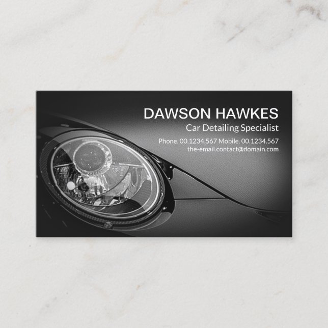 Details zum Black Sports Car Headlights Auto  Visitenkarte (Vorderseite)
