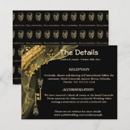 Details zum Hallowing mit Black & Gold Skulls Begleitkarte