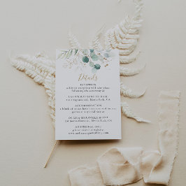 Details zum Hochzeitskalender für Eukalyptus Begleitkarte