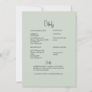 Details zum Hochzeitsszenario in der Größe Einladung