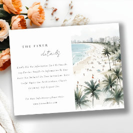 Details zum Hochzeitsszenario in Miami Beach Palm  Begleitkarte