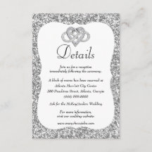 Details zum Hochzeitsszenario mit Silberner Glitze