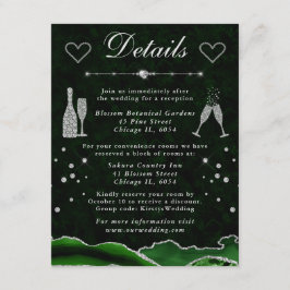 Details zum Hochzeitsszenario von Green und Silver Begleitkarte