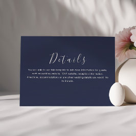 Details zum klassischen Hochzeitsszenario Begleitkarte