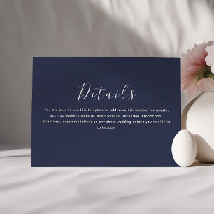 Details zum klassischen Hochzeitsszenario Begleitkarte