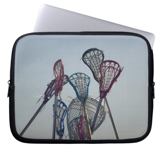 Details zum Lacrosse-Spiel Laptopschutzhülle (Vorderseite)