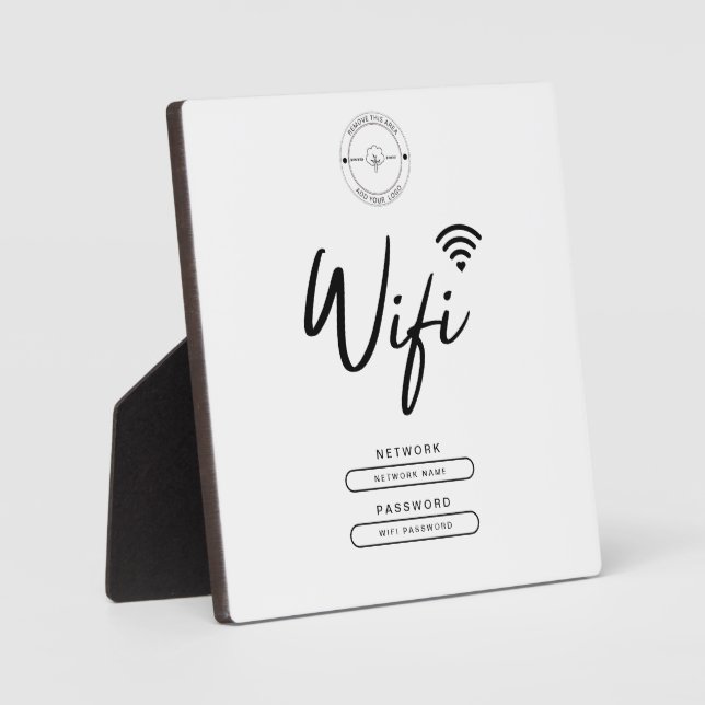 Details zum modernen Business-Logo Schwarz und Wei Fotoplatte (Vorderseite)