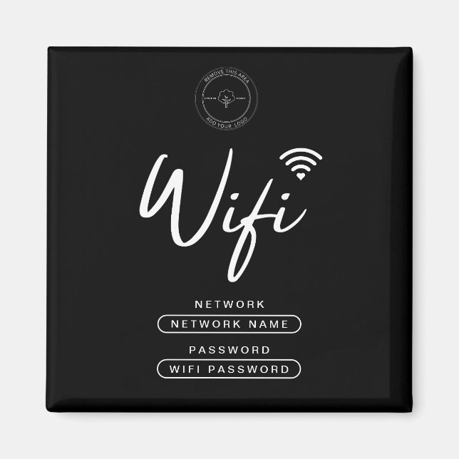 Details zum modernen Business-Logo Schwarz und Wei Magnet (Vorne)